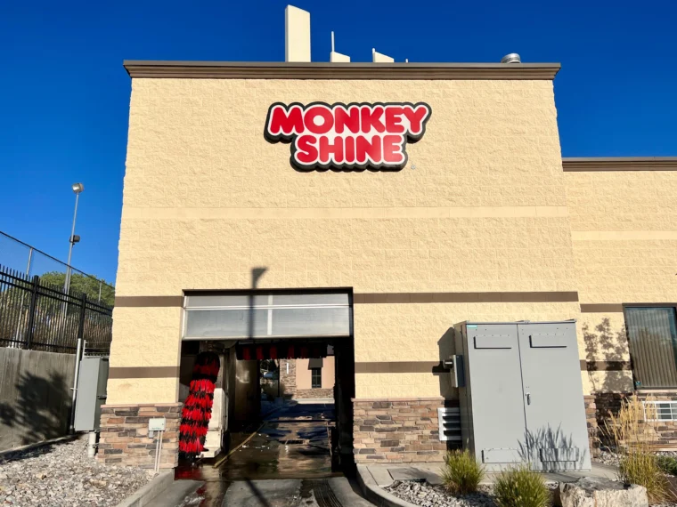 Monkey Shine Carwash Sign